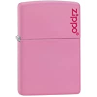 Zippo Pink Matte Logo Mechero- Metal- Rosa- 3.5x1x5.5 cm